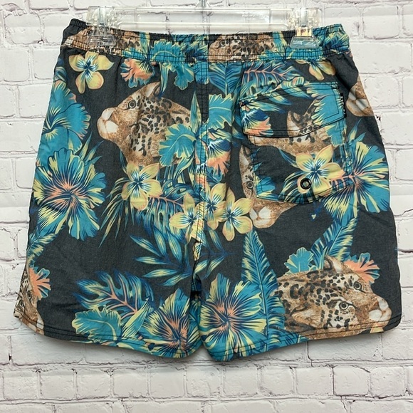 Ezekiel Jungle Cat Print Swim Trunks - Picture 5 of 11